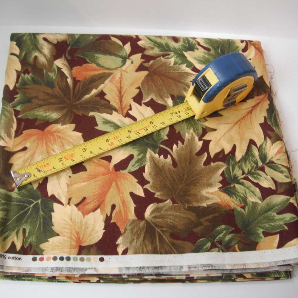 2.5 Yards Fabricville  Fabric 100% Quilting Cotton Width-44" Leaves Yellow/Green